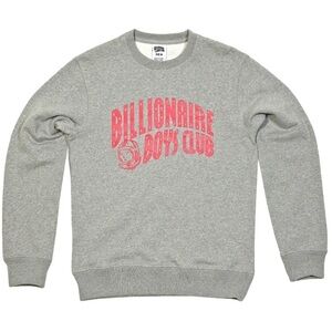 Billionaire Boys Club Arch Logo Crewneck Sweatshirt Heather Grey & Raspberry